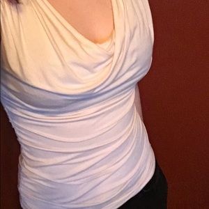 Cream formal, short sleeve shirt